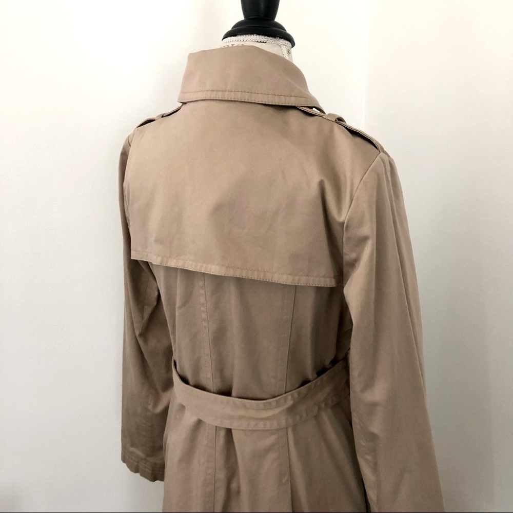 NEW YORK & COMPANY Classic Khaki Trench Coat Size M - Picture 11 of 16